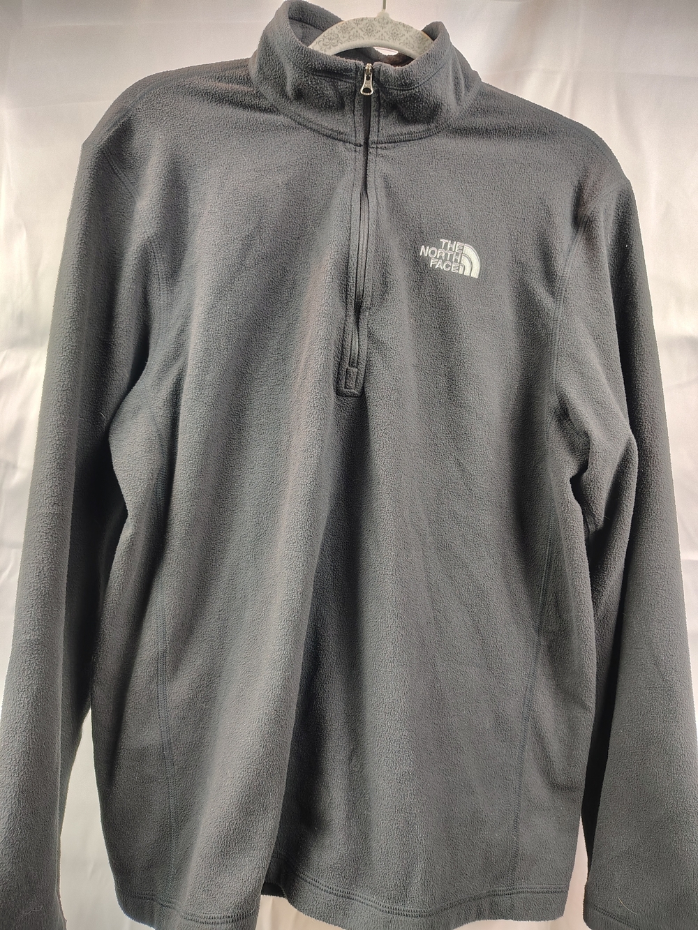 The North Face Men's Quarter-Zip Fleece Pullover - Black, Size Medium